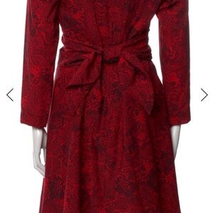 Elegant Red Paisley Coat